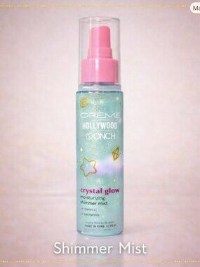 Crème Shop HOLLYWOOD MOONCH Crystal Glow Shimmer Mist– Pink Cap, Aqua Shimmer
